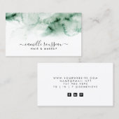 Groene moderne Waterverf Visitekaartje (Voorkant / Achterkant)