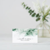 Groene moderne Waterverf Visitekaartje (Staand voorkant)