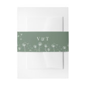Groene moderne wilde bloemen bruiloft uitnodigingen wikkel (Voorkant Voorbeeld)