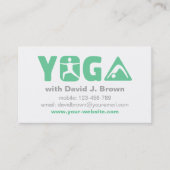 Groene Moderne Yoga Visitekaartjes (Voorkant)