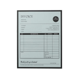 Groene moderne zakelijke facturatie verkoop Sjablo Notitieblok