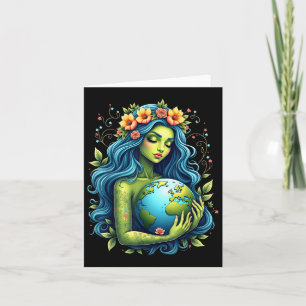 Groene Moeder Aarde Dag Gaia Red onze planeet Vrou Kaart
