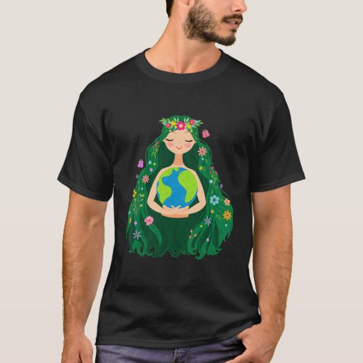 Groene Moeder Eh Dag Gaia Red Onze Planeet T-shirt (Voorkant)