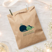 Groene Moeder en Baby Whales Baby shower Bedankzakje (Geknipt)