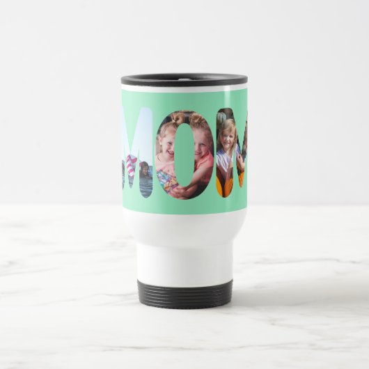 Groene Moeder Gepersonaliseerde Foto Reisbeker (Center)