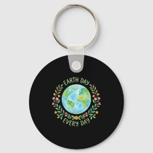Groene moeder natuur meisjes aarde dag shirt vrouw sleutelhanger