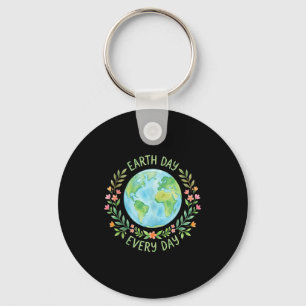 Groene moeder natuur meisjes aarde dag shirt vrouw sleutelhanger