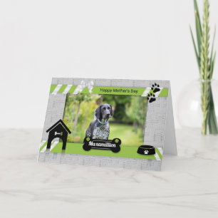 Groene Moederdag van de Dog Foto Kaart