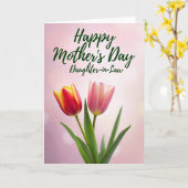 Groene Moederdagkaart met Schrift Kaart (Gele Bloem)