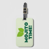 Groene Mojito-liefhebber bagagelabel met aangepast (Voorkant (verticaal))