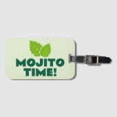 Groene Mojito-liefhebber bagagelabel met aangepast (Voorkant (horizontaal))