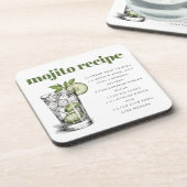 Groene Mojito Recept Bier Onderzetter (Linkerzijde)