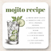 Groene Mojito Recept Bier Onderzetter (Voorkant)