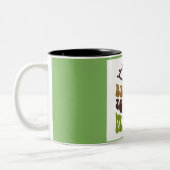 Groene Mok met elegante stijl voor koffie. (Links)