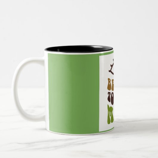 Groene Mok met elegante stijl voor koffie. (Links)