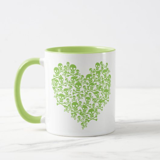 Groene Mok van het schedelhart (Links)