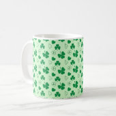 Groene Mok van het Shamrock-patroon (Voorkant links)