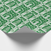 Groene monnik Kerstmis Cadeaupapier (Hoek)