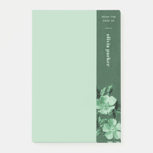 Groene monochromatische bloemen Bloemen Bloemen Po Post-it® Notes