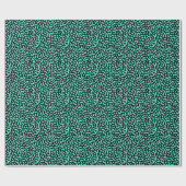 Groene monochromatische geometrische vormen cadeaupapier (Vlak)