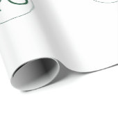 Groene Monogram Bauble Hangende Ornamenten Kerst Cadeaupapier (Rol Hoek)