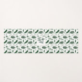 Groene Monogram Bosbladeren 3 Beginletters Nieuwge Yogamat (Voorkant (horizontaal))
