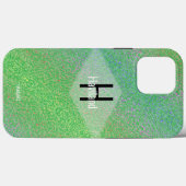 Groene Monogram Gevlekte CaseMate iPhone HAMbyWG Case-Mate iPhone Case (Achterkant (horizontaal))