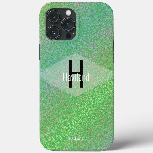 Groene Monogram Gevlekte CaseMate iPhone HAMbyWG Case-Mate iPhone Case (Achterkant)
