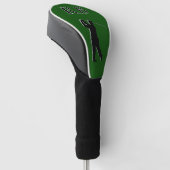 Groene Monogram Golf Head Cover Voor Mannen (Schuin)