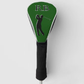 Groene Monogram Golf Head Cover Voor Mannen (Voorkant)