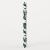 Groene Monogram met Bosbladeren 3 Beginletters Nie Case-Mate iPhone Case (Achterkant/rechts)