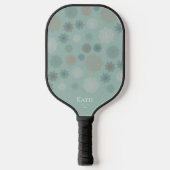 Groene monogram Naam Wit Mandala Pickleball Paddle (Voorkant)