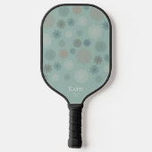 Groene monogram Naam Wit Mandala Pickleball Paddle (Achterkant)