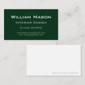 Groene monogram - Professioneel Visitekaartje (Voorkant / Achterkant)