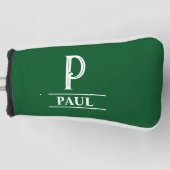 Groene Monogram Putter Headcover (Voorkant)