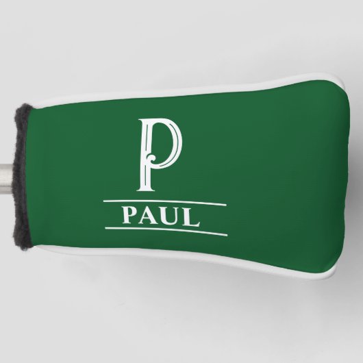 Groene Monogram Putter Headcover (Voorkant)