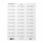 Groene Monogram Rustieke Trouw Retouradres Etiket (Full Sheet)