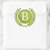 Groene monogram Stickers (Tas)
