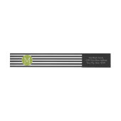 Groene monogram zwart-wit met strips (Individueel)
