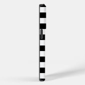 Groene monogram zwart-wit met strips Case-Mate iPhone case (Achterkant / Rechts)