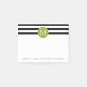 Groene monogram zwart-wit met strips post-it® notes (Voorkant)