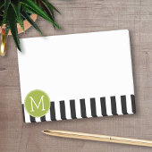 Groene monogram zwart-wit met strips post-it® notes