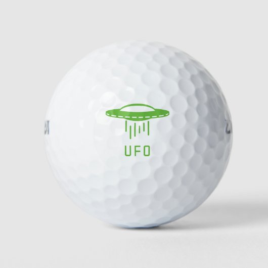 Groene Monogrammed UFO Golfballen (Voorkant)