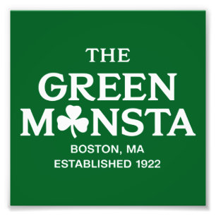 Groene Monsta Boston Green Monstah Honkbal Cadeau  Foto Afdruk