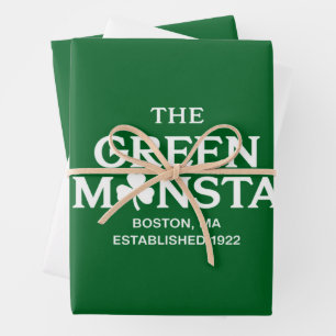 Groene Monsta Boston Green Monstah Honkbal Cadeau Inpakpapier Vel