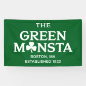Groene Monsta Boston Green Monstah Honkbal Cadeau Spandoek (Horizontaal)
