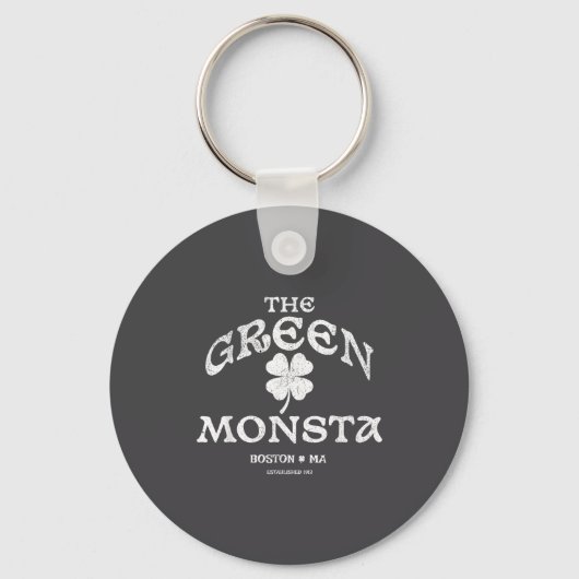 Groene Monsta Grappige Boston M New England Srts C Sleutelhanger (Voorkant)