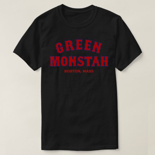 Groene Monstah Funny Boston Massale New England Sp T-shirt (Design voorkant)