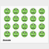 Groene monster - Aangepaste cadeausticker Ronde Sticker (Vel)