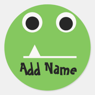 Groene monster - Aangepaste cadeausticker Ronde Sticker